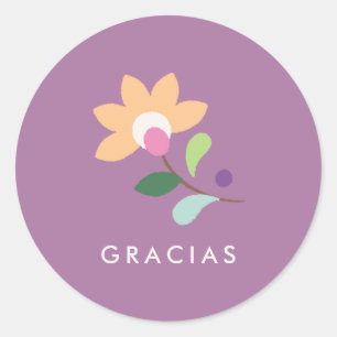 Etiqueta botânica do fechamento da flor - orquíd