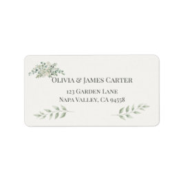 Etiqueta Botanical Garden Romance Wedding Address Labels
