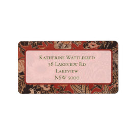 Etiqueta Botânico Vintage Personalizado da Era Vitoriana