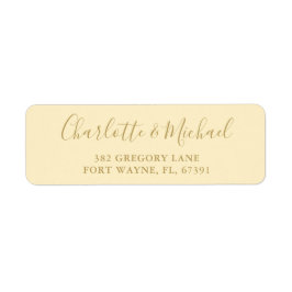 Etiqueta Botão Amarelo E Dourado Endereço De Retorno De Scr