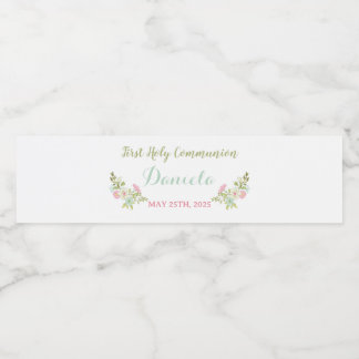 Etiqueta botellas de agua DANIELA Primera Comúnión