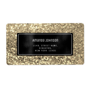 Etiqueta Boutique de endereço RSVP Dourado de quadro do Gl