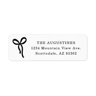Etiqueta Bow Return Address Label