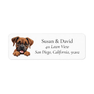 Etiqueta Boxer Dog Breed Pet Lovers