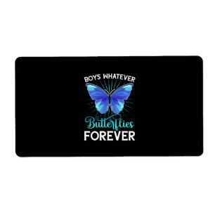 Etiqueta Boys Butterflly, Qualquer Que Seja A Borboleta Par