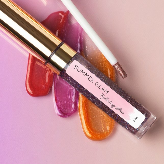 Etiqueta Branca Cosmética do Lip de Traço Lux (Criador carregado)