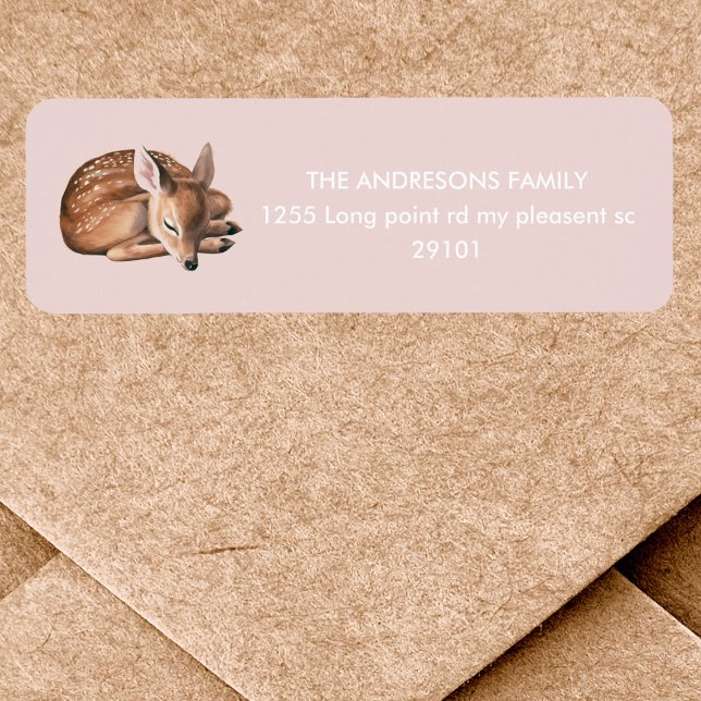 Etiqueta Branca de Cerrado, Veado, Rosa de Aniversário (Criador carregado)