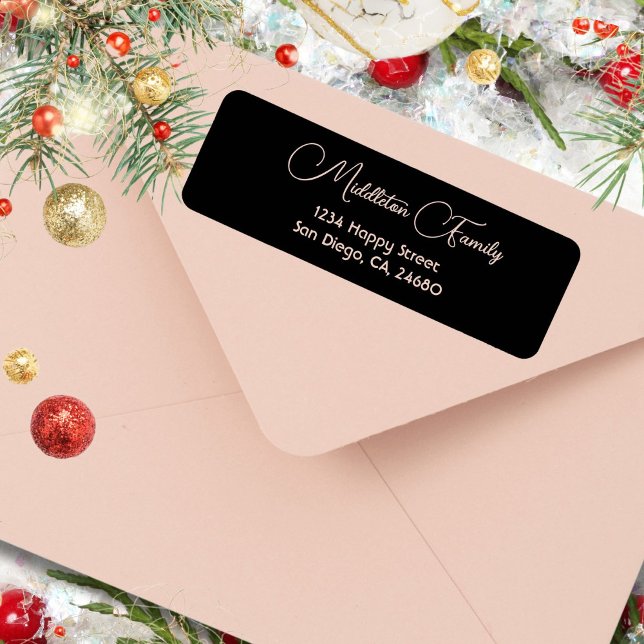 Etiqueta Branca de Sazonal de Natal Elegante (Criador carregado)