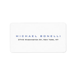 Etiqueta Branco Azul Legível Simples