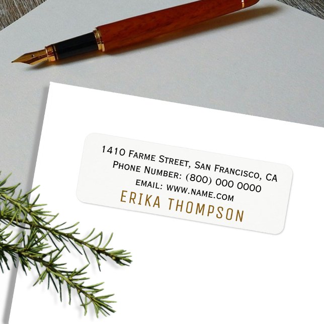 Etiqueta Branco básico simples (Criador carregado)