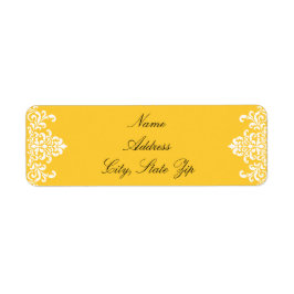 Etiqueta Branco e Amarelo