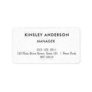 Etiqueta Branco e Preto de luxo minimalista