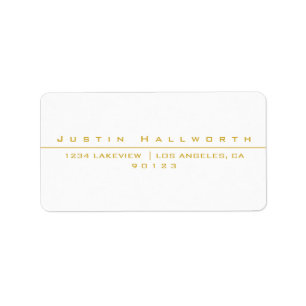 Etiqueta Branco estilizado e Dourado