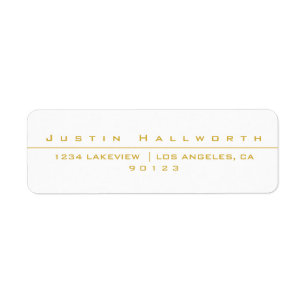 Etiqueta Branco estilizado e Dourado