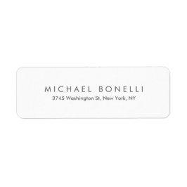 Etiqueta Branco moderno elegante minimalista simples
