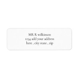 Etiqueta Branco para tipografia simples