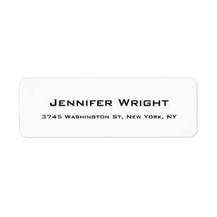 Etiqueta Branco preto elegante profissional moderno
