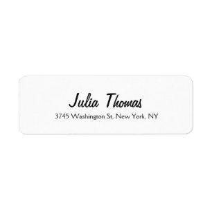 Etiqueta Branco profissional simples e elegante