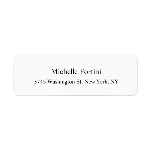 Etiqueta Branco Simples e Elegante Moderno E Exclusivo (Frente)