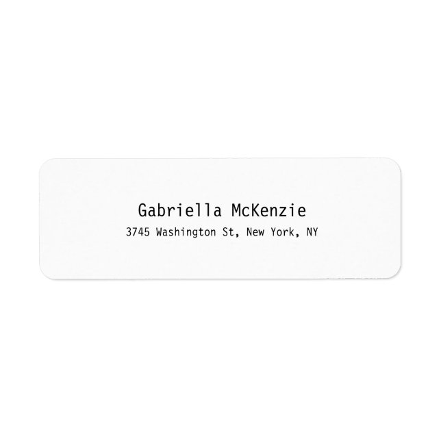 Etiqueta Branco Simples Elegante Moderno e Especial (Frente)