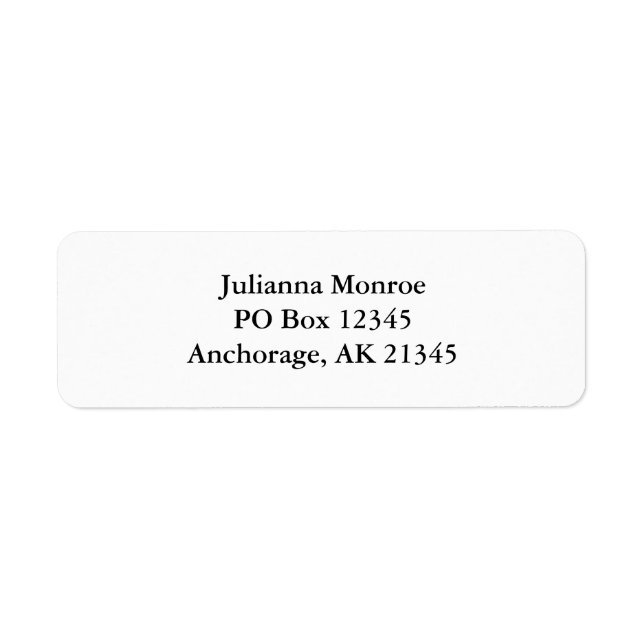 Etiqueta Branco sólido (Frente)