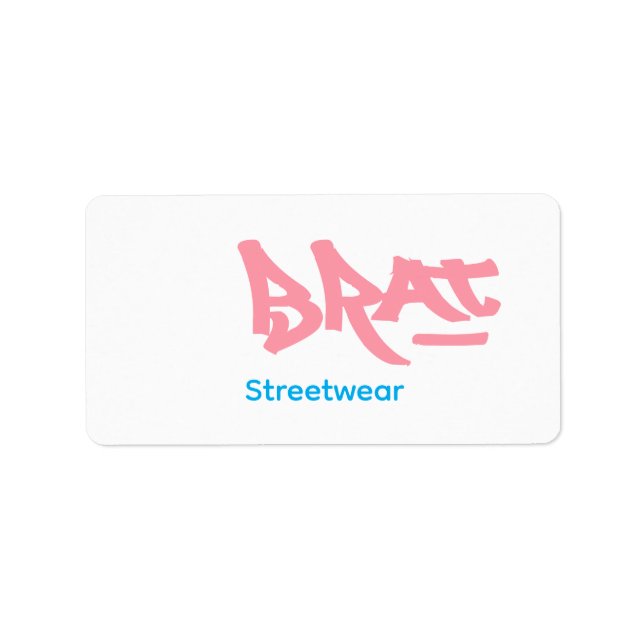 Etiqueta Brat logo (Frente)
