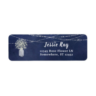 Etiqueta Breath Chalkboard Blu & String Light Return