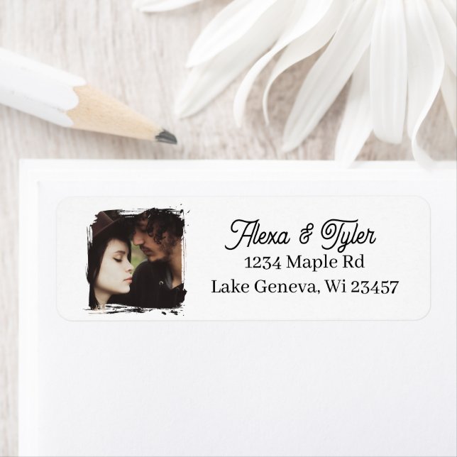 Etiqueta Bride and Groom Photo Template Wedding (Insitu)