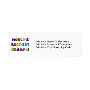 Etiqueta "Bright Colors World's Best Grampa Gifts"