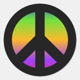 Etiqueta brilhante do arco-íris