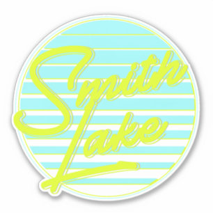 Etiqueta brilhante retro do lago smith