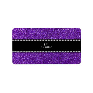 Etiqueta Brilho roxo conhecido personalizado