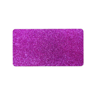 Etiqueta Brilho roxo de néon
