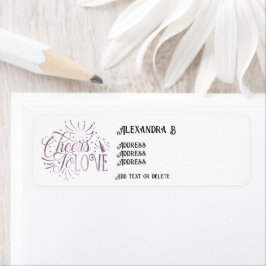 Etiqueta Brinde ao Amor Degustação de Vinhos Chás de Noiva 