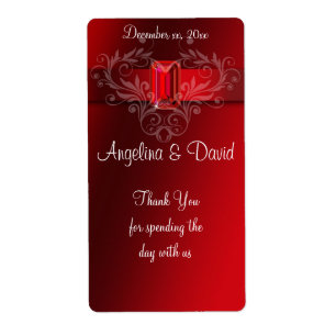 Etiqueta Briso Vermelho Elegante, Ruby