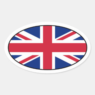 Etiqueta BRITÂNICA do Oval da bandeira