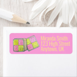 Etiqueta British Battenberg Marzipan Sponge Cake UK Comida
