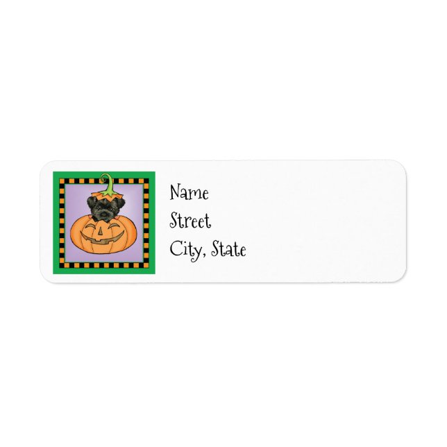 Etiqueta Brittany do Halloween (Frente)