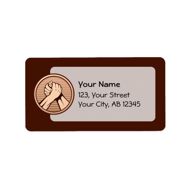 Etiqueta Bronze da luta do braço (Frente)