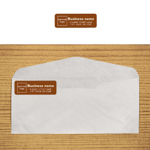 Etiqueta Brown Business Return Address Label
