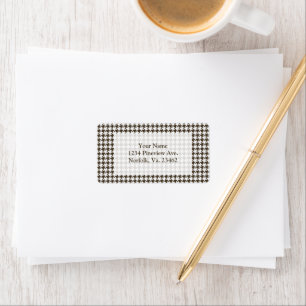 Etiqueta Brown Combination Houndstooth por Shirley Taylor