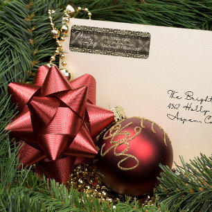 Etiqueta Brown Peace & Joy Christmas