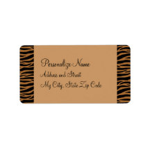 Brown Zebra Labels