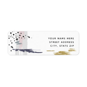 Etiqueta Brushstrokes abstratos que Wedding