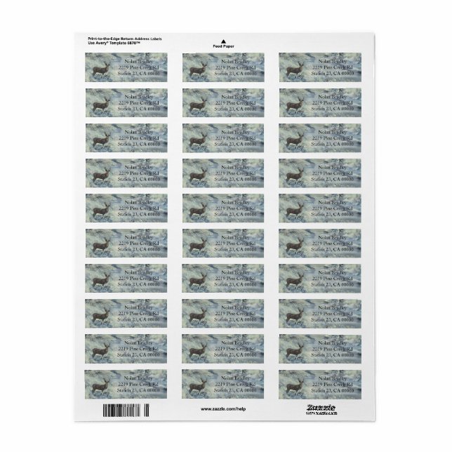 Etiqueta Buck River (Folha completa)