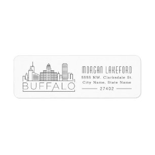 Etiqueta Buffalo, Nova York Estilizou o Skyline 