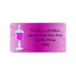 Etiqueta Buffet de doces fuchsia rosa quente