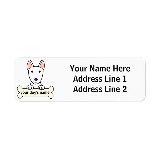 Etiqueta Bull Terrier personalizado (Frente)