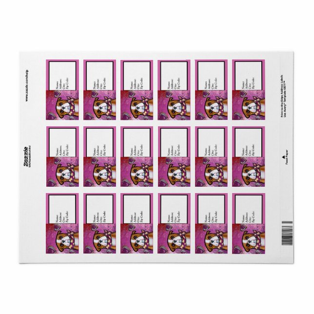 Etiqueta Bulldog (Toda a folha)