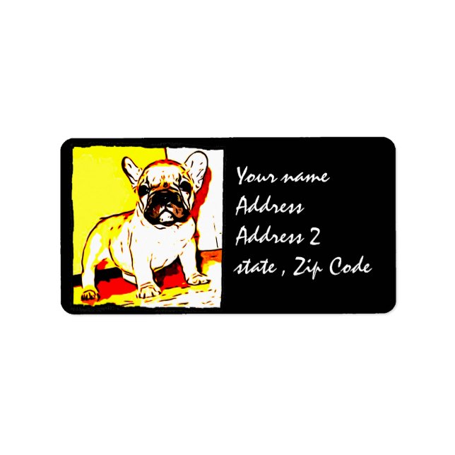 Etiqueta Bulldog Art Francês (Frente)